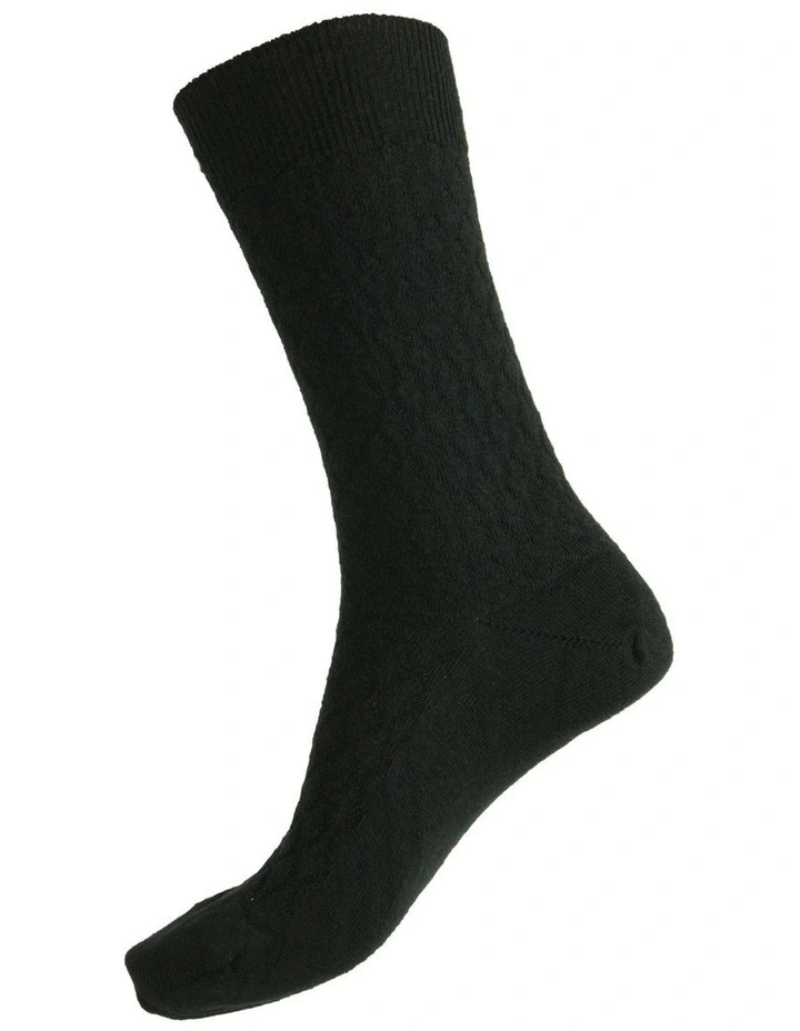 Quilted Health Over The Calf Socks Black 2 Quilted Health Over The Calf Socks Black - Image 2