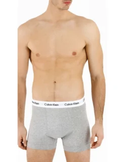 Calvin Klein Cotton Stretch Trunk White/Grey/Black 3 Pack -Myer Clothing Shop 155511100 3 2 720x928