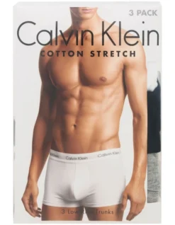 Calvin Klein Cotton Stretch Trunk White/Grey/Black 3 Pack -Myer Clothing Shop 155511100 4 3 720x928