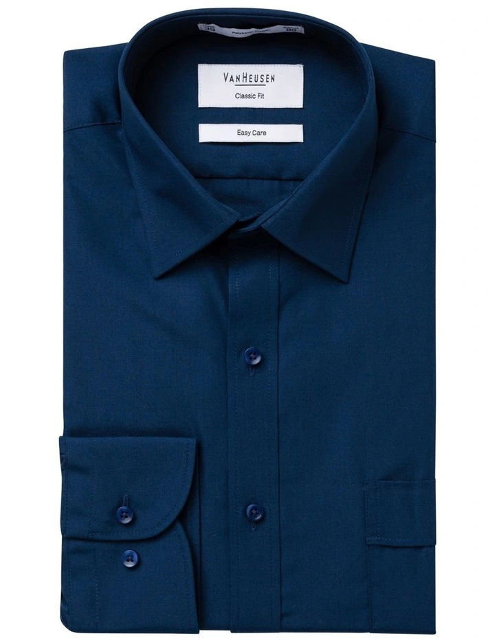 Van Heusen Long Sleeve Business Shirt Navy 1 Van Heusen Long Sleeve Business Shirt Navy