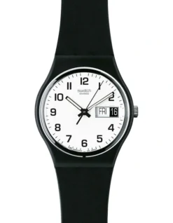 Swatch Once Again Black Quartz Watch