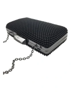 Natasha Black Ball Mesh Clutch OB5130 -Myer Clothing Shop 323136460 4 720x928