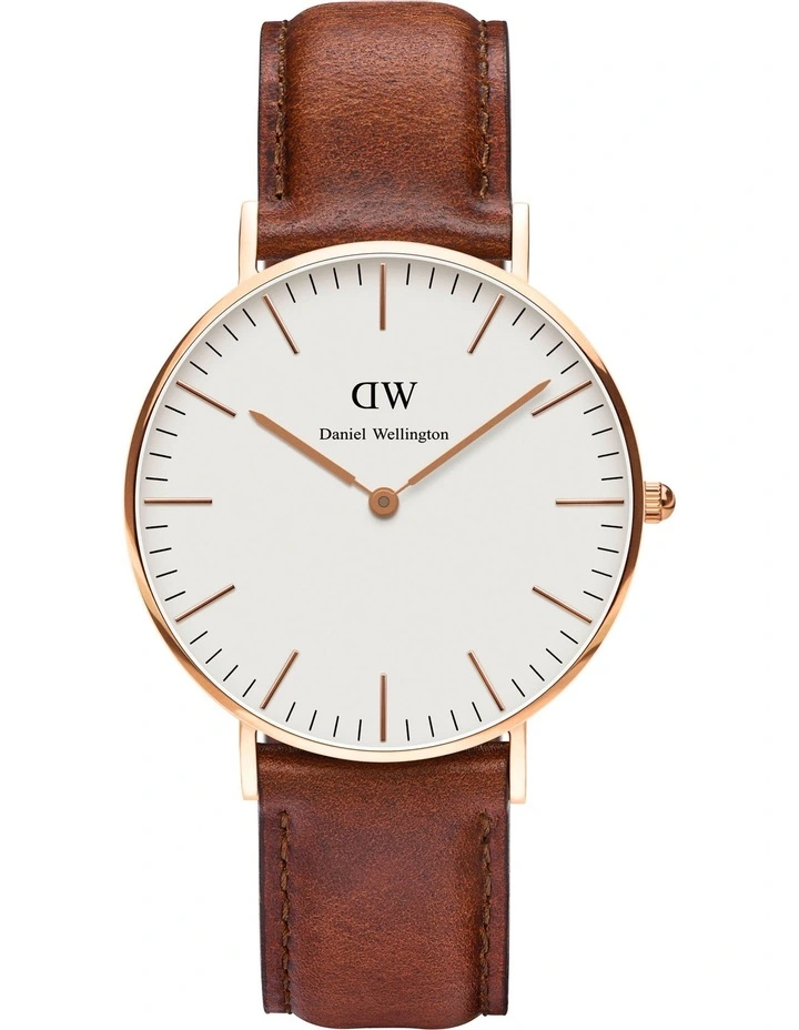 Daniel Wellington Classic St Mawes 36mm Rose Gold Leather Watch 1 Daniel Wellington Classic St Mawes 36mm Rose Gold Leather Watch