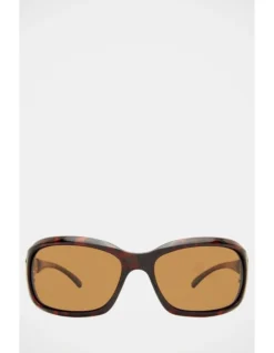 Basque Anna Polarised Havana Rectangle Sunglasses 383978