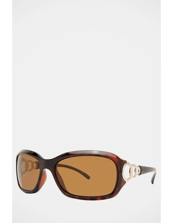 Basque Anna Polarised Havana Rectangle Sunglasses 383978 2 Basque Anna Polarised Havana Rectangle Sunglasses 383978 - Image 2