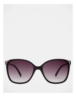 Basque Asmaa Black Square Sunglasses 383972