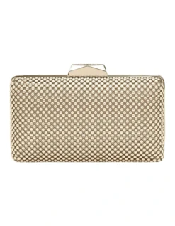 Natasha Gold Ball Mesh Clutch OB5130