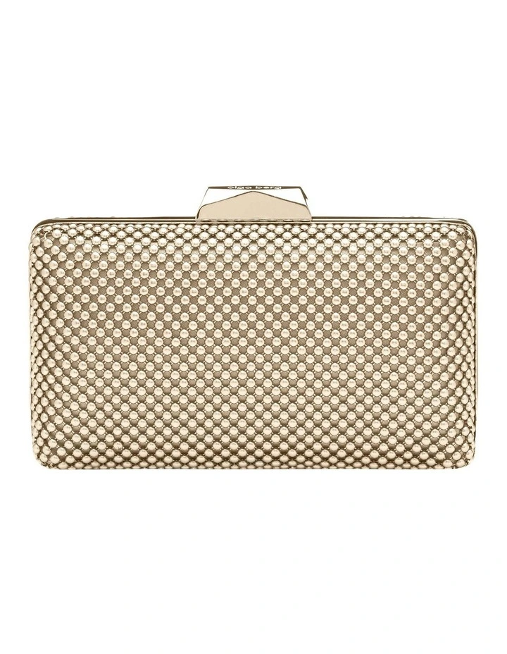 Natasha Gold Ball Mesh Clutch OB5130 1 Natasha Gold Ball Mesh Clutch OB5130
