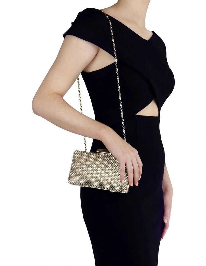 Natasha Gold Ball Mesh Clutch OB5130 7 Natasha Gold Ball Mesh Clutch OB5130 - Image 7