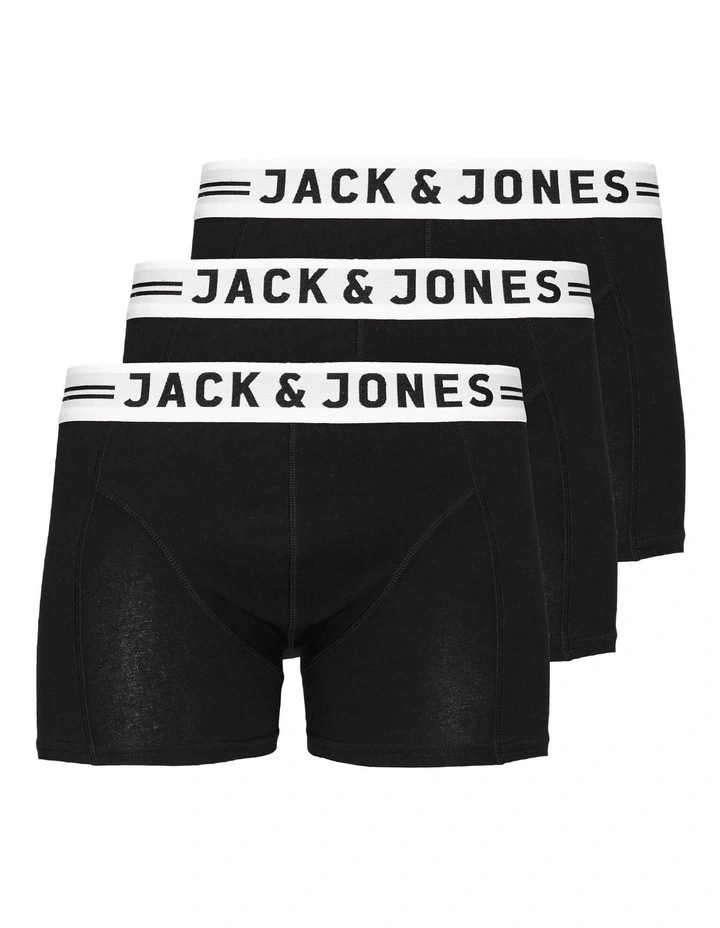 Jack & Jones Sense Trunk Black 3 Pack 1 Jack & Jones Sense Trunk Black 3 Pack
