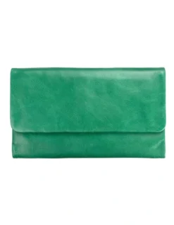 Audrey Green Leather Wallet
