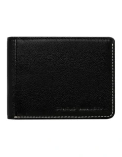 Ethan Black Leather Wallet With Magnet Cash Grabber