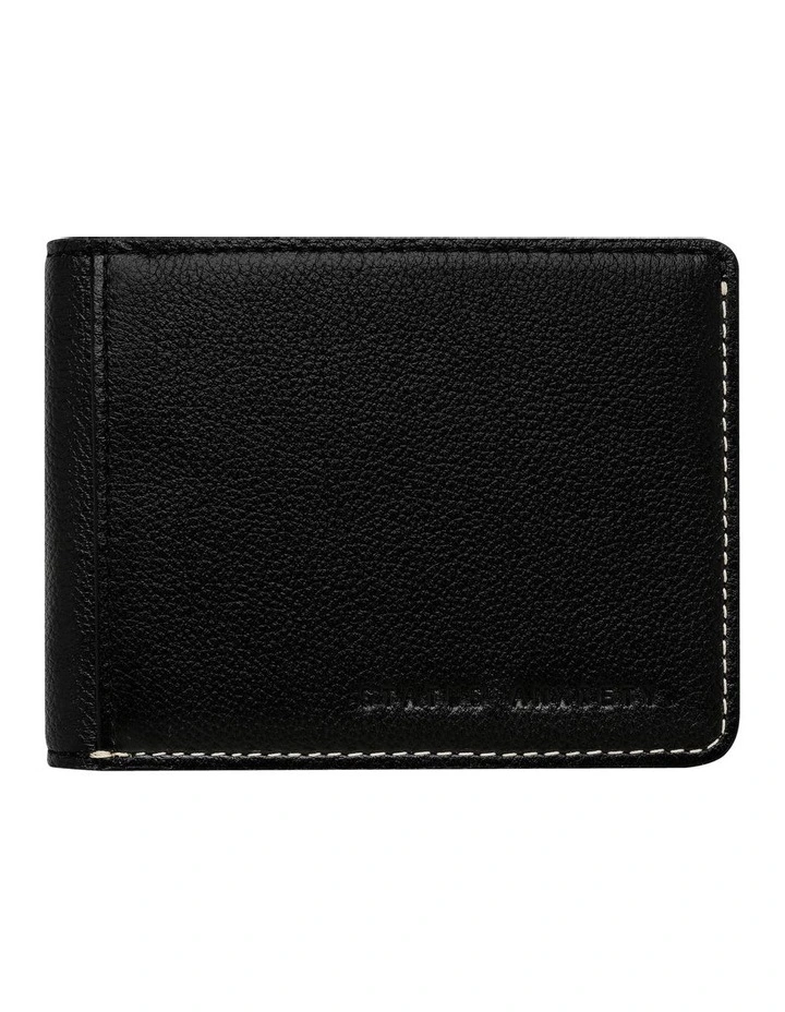 Ethan Black Leather Wallet With Magnet Cash Grabber 1 Ethan Black Leather Wallet With Magnet Cash Grabber