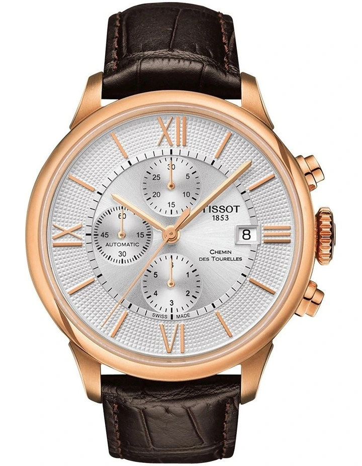 Tissot Chemin Des Tourelles Automatic Chronograph T0994273603800 Watch In Rose Gold 1 Tissot Chemin Des Tourelles Automatic Chronograph T0994273603800 Watch In Rose Gold