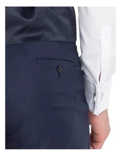 Tailored Fit Navy Trousers -Myer Clothing Shop 433582390 4 720x928