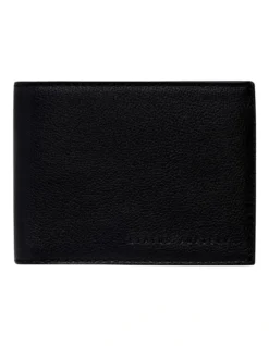 Noah Black Leather Trifold Wallet