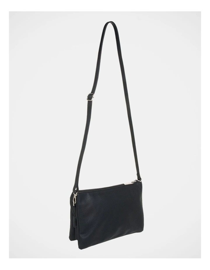Black Multi Gusset Crossbody Bag 2 Black Multi Gusset Crossbody Bag - Image 2
