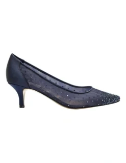 Spritz Bright Navy Satin Pump