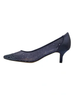 Spritz Bright Navy Satin Pump -Myer Clothing Shop 474467860 3 720x928