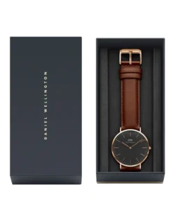 Daniel Wellington 40mm Classic St Mawes Brown/Rose Gold Leather Watch -Myer Clothing Shop 477144730 6 720x928