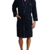 Waffle Weaveing Dressing Gown Navy