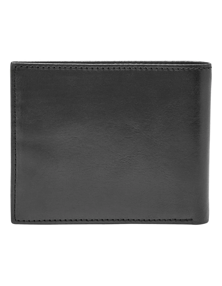 Fossil Ryan RFID Black Leather Bifold Wallet With Flip ID 4 Fossil Ryan RFID Black Leather Bifold Wallet With Flip ID - Image 4