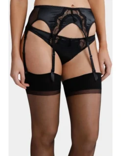 Star Lift Lingerie Suspender Black