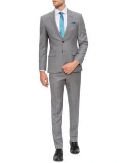Gibson Slim Fit Grey Caper Trouser FGE645 -Myer Clothing Shop 531958060 5 720x928