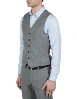 Gibson Slim Fit Grey Mighty Vest FGE645 -Myer Clothing Shop 533359810 3 720x928