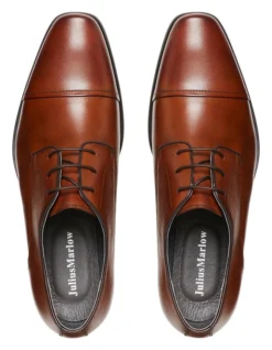 Knock Toe Cap Brown Derby Lace Up Dress Shoe -Myer Clothing Shop 538501690 3 720x928