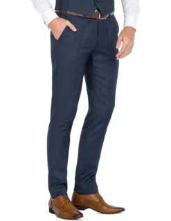 Blue Flat Front Trouser -Myer Clothing Shop 543067390 3 720x928