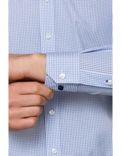 Van Heusen Euro Check Long Sleeve Business Shirt Blue 5 Van Heusen Euro Check Long Sleeve Business Shirt Blue -Myer Clothing Shop 550235080 3 720x928