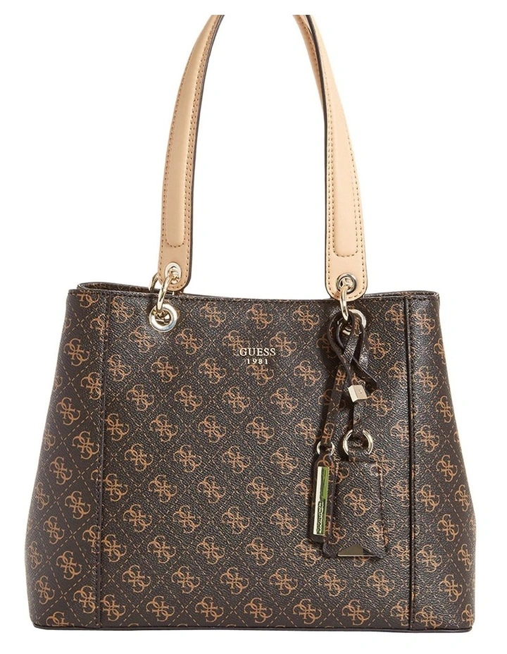 Guess Kamryn Brown Double Strap Tote Bag SG669136BRO 1 Guess Kamryn Brown Double Strap Tote Bag SG669136BRO