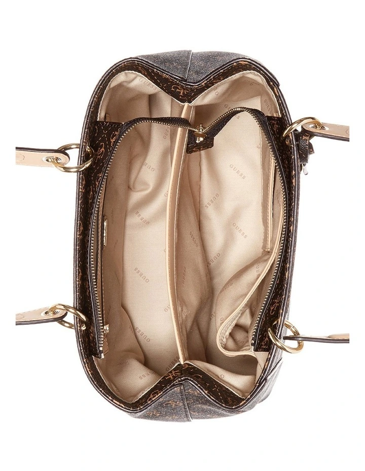 Guess Kamryn Brown Double Strap Tote Bag SG669136BRO 3 Guess Kamryn Brown Double Strap Tote Bag SG669136BRO - Image 3