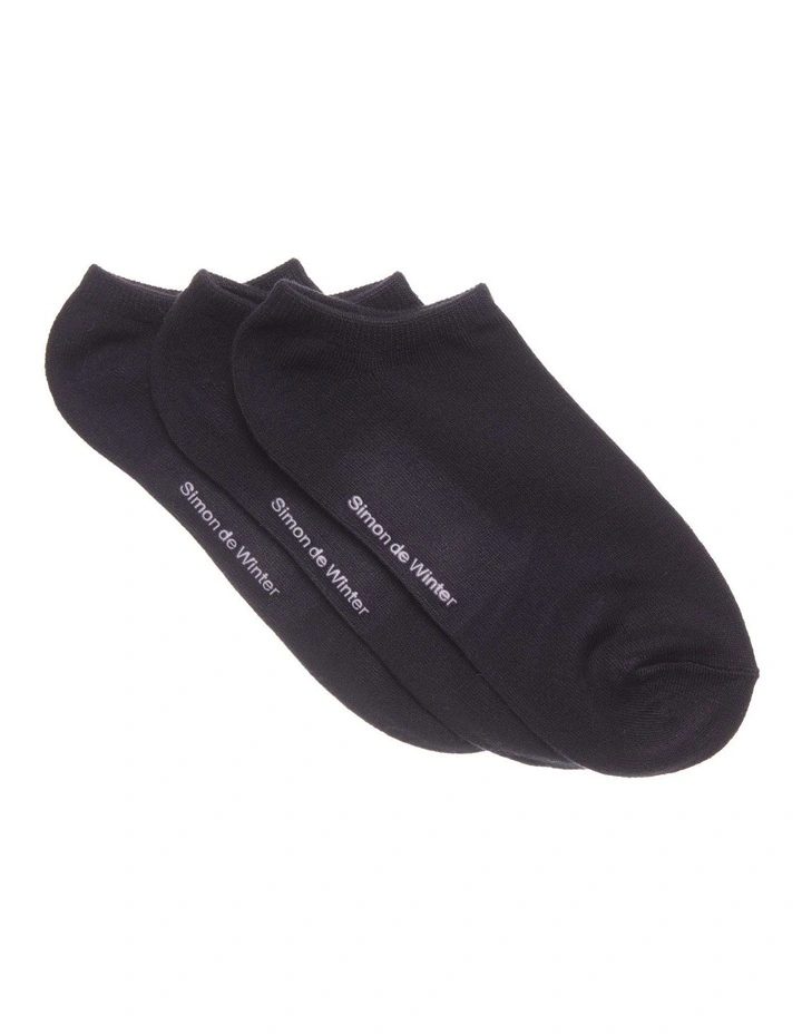 3 Pack Bamboo Low Cut Socks In Black 1 3 Pack Bamboo Low Cut Socks In Black