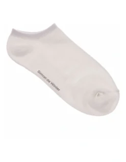 3 Pack Bamboo Low Cut Socks In White