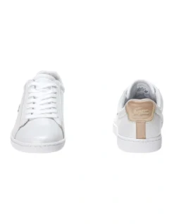 Lacoste Carnaby Evo White/ Gold Leather Lace-Up Sneaker -Myer Clothing Shop 591844600 5 1 720x928