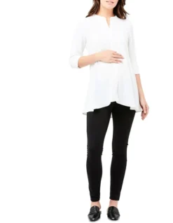 Peplum Shirt In White