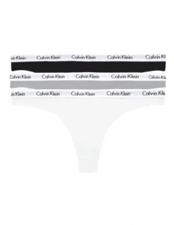 Calvin Klein Carousel Thong Briefs 3 Pack In Assorted