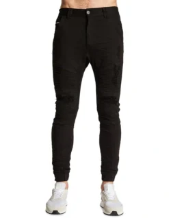 Hellcat Distressed Jogger Pant Black