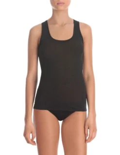 KAYSER Pure Cotton Tank Top In Black