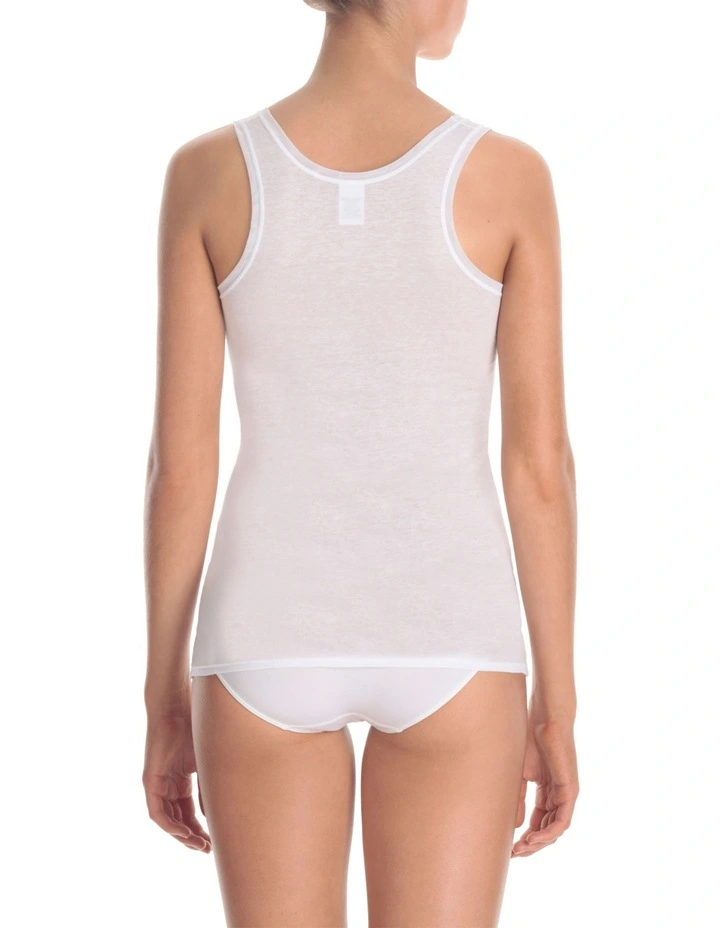 KAYSER Pure Cotton Tank Top In White 2 KAYSER Pure Cotton Tank Top In White - Image 2