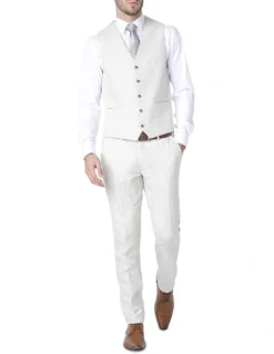 Daniel Hechter Linen Vest In Sand