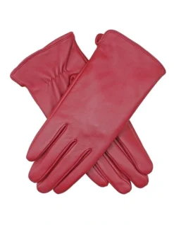 Classic Red Leather Gloves