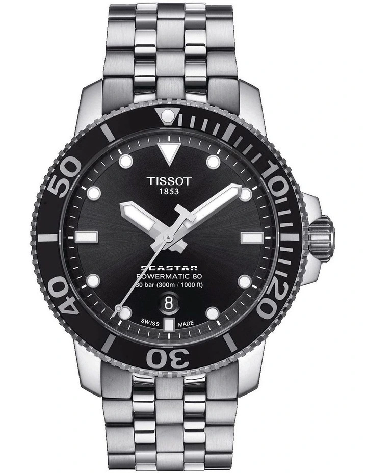 Tissot Seastar 1000 Powermatic 80 T1204071105100 Automatic Watch In Black 1 Tissot Seastar 1000 Powermatic 80 T1204071105100 Automatic Watch In Black