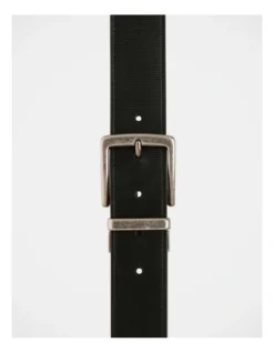 Textured Black Reversible Belt