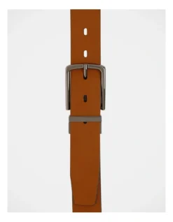 Tan Skinny Reversible Belt