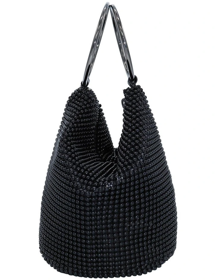 Bianca Black Top Handle Clutch OB5243 4 Bianca Black Top Handle Clutch OB5243 - Image 4