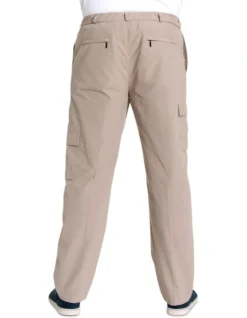 Woodbury Elasticated Waistband Cargo Pant Taupe -Myer Clothing Shop 627734080 3 720x928