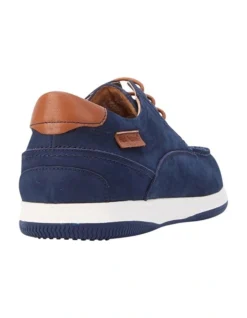 Hush Puppies Dusty Navy Nubuck Lace Up Boat Shoe -Myer Clothing Shop 629846200 4 1 720x928